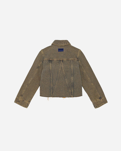 Overdyed Heavy Denim Jacket - Shitake
