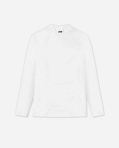 Men's Mock Neck Base Layer - White