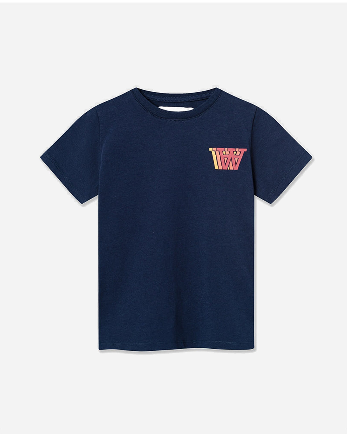Ola Logo Kids T-Shirt - Navy - WOOD WOOD - Munkstore.dk