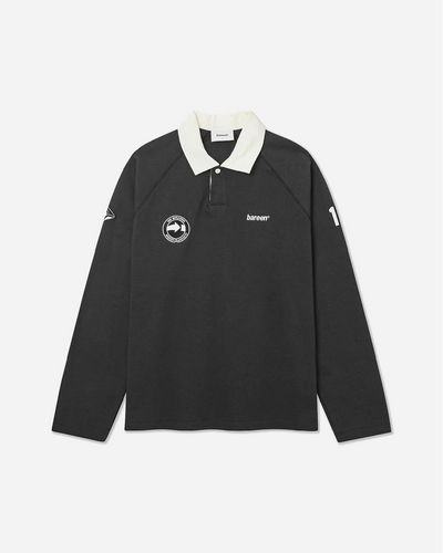 Oversized Polo Long Sleeve - Black