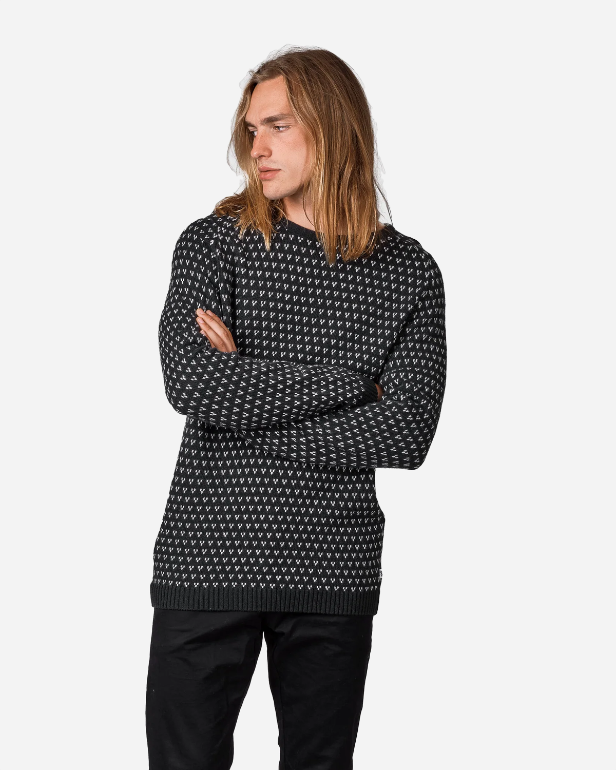 Hugo knit - Olive/cream