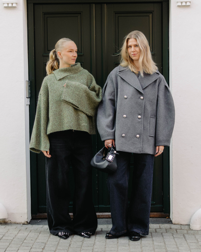 Melange Brushed Mohair Oversized Sweater - Nile