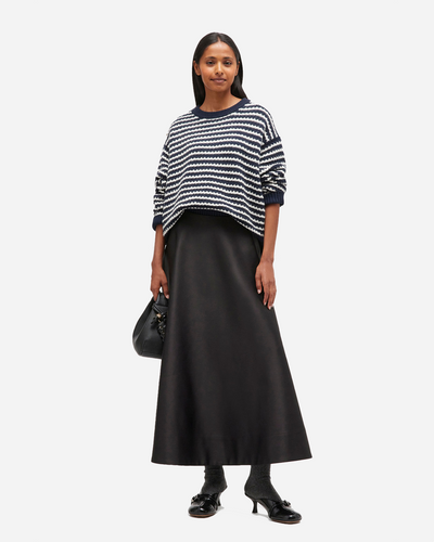 Cotton Wool Stripe Sweater - Sky Captain