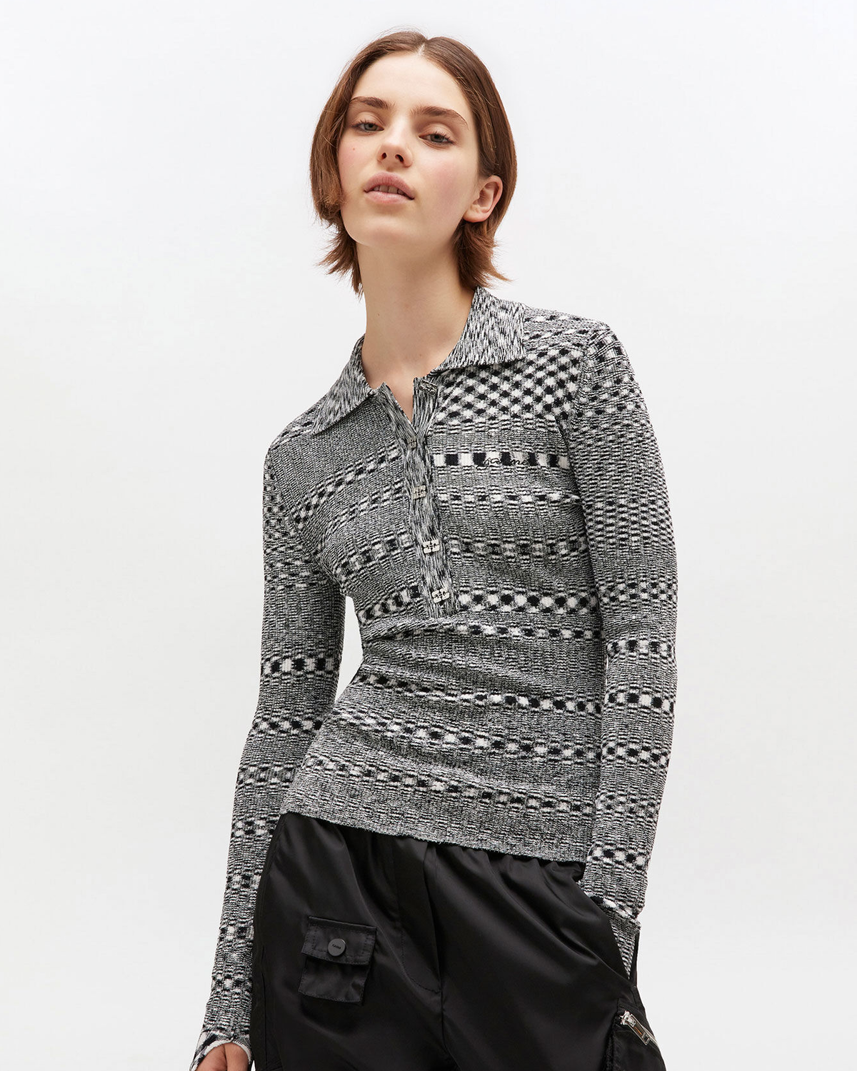 Spacedyed Polo - Black