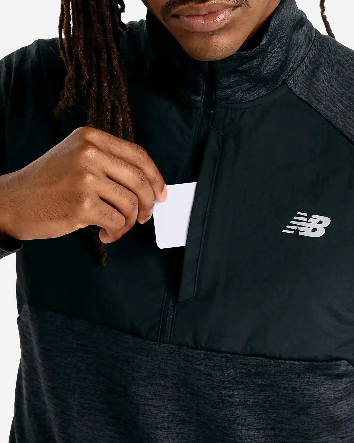 Athletics Heat Grid 1/2 Zip - Black