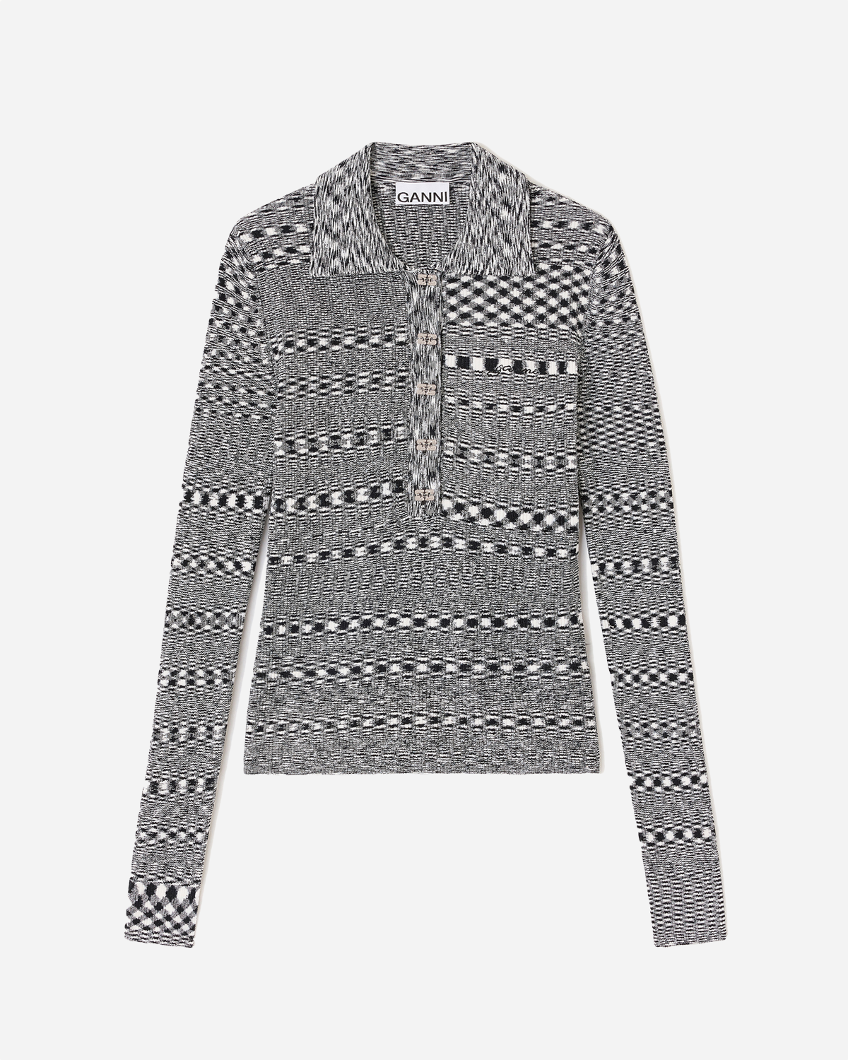 Spacedyed Polo - Black