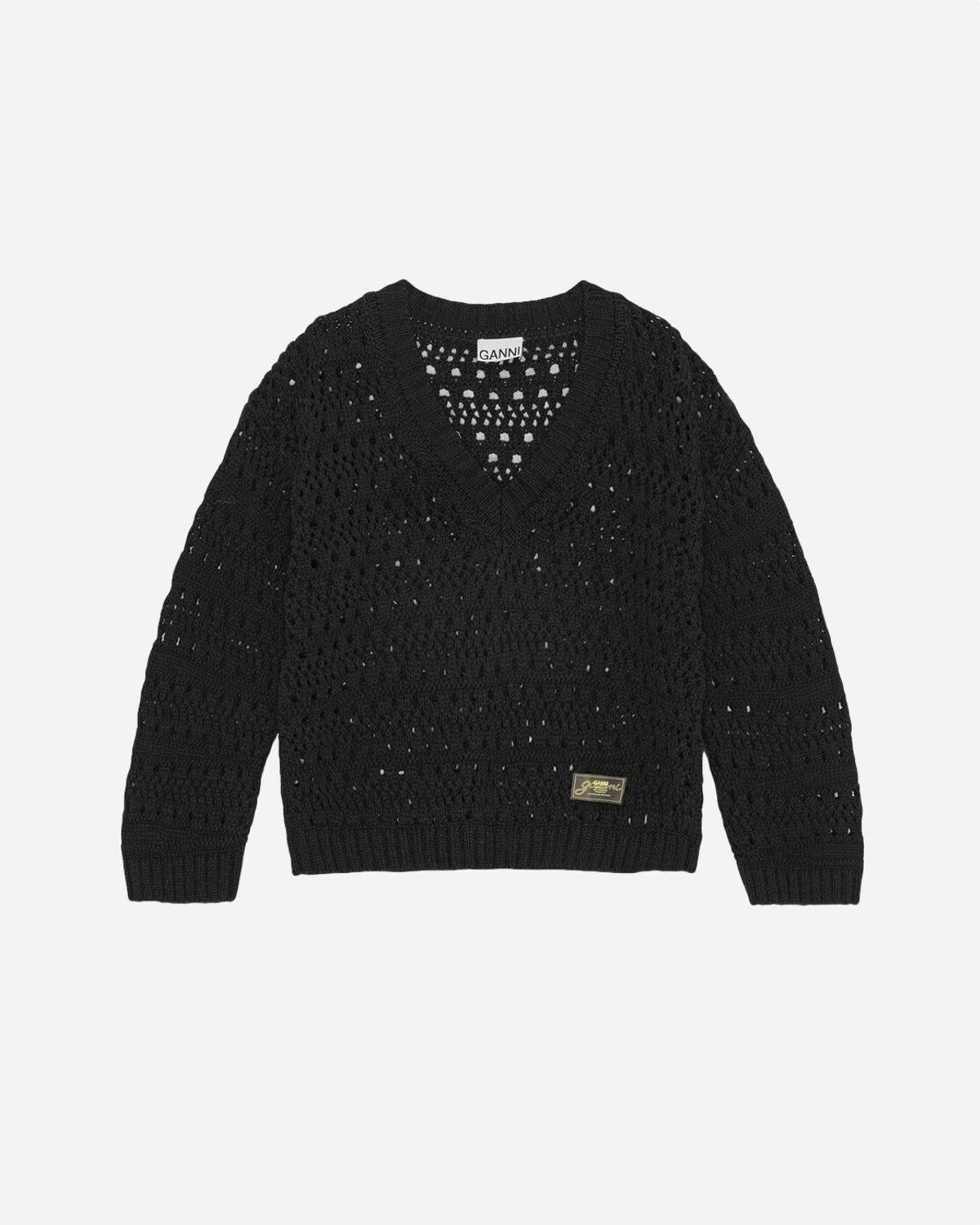 Cotton Mix V-neck - Black