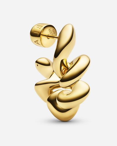 Coil Hoop Medium Left  - Gold