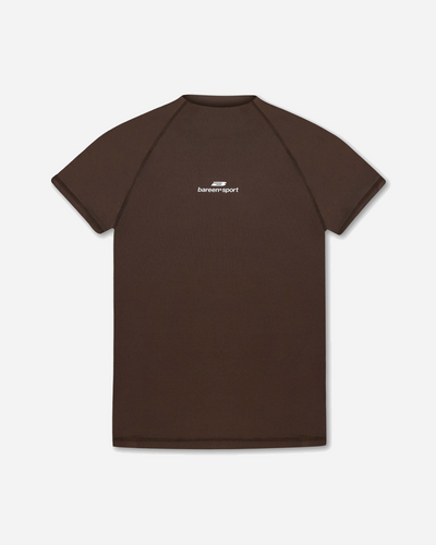 Wmns Mock Neck Stretch T-shirt - Delicioso