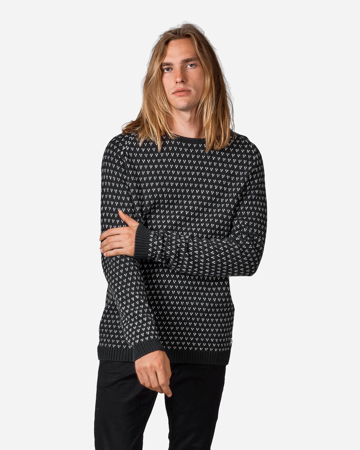 Hugo knit - Olive/cream