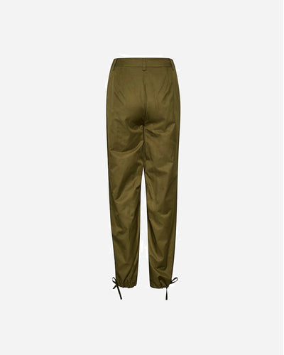 Karla HW Cargo Pants - Military Olive - Gestuz - Munkstore.dk