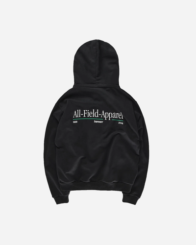 Oversized Zip Hoodie All-Field-Apparel - Black
