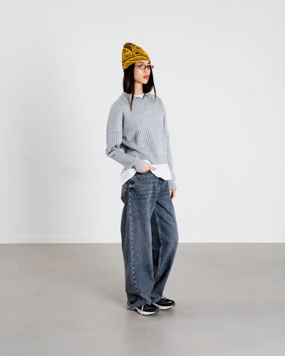 Mouls Knitted Polo - Light Grey