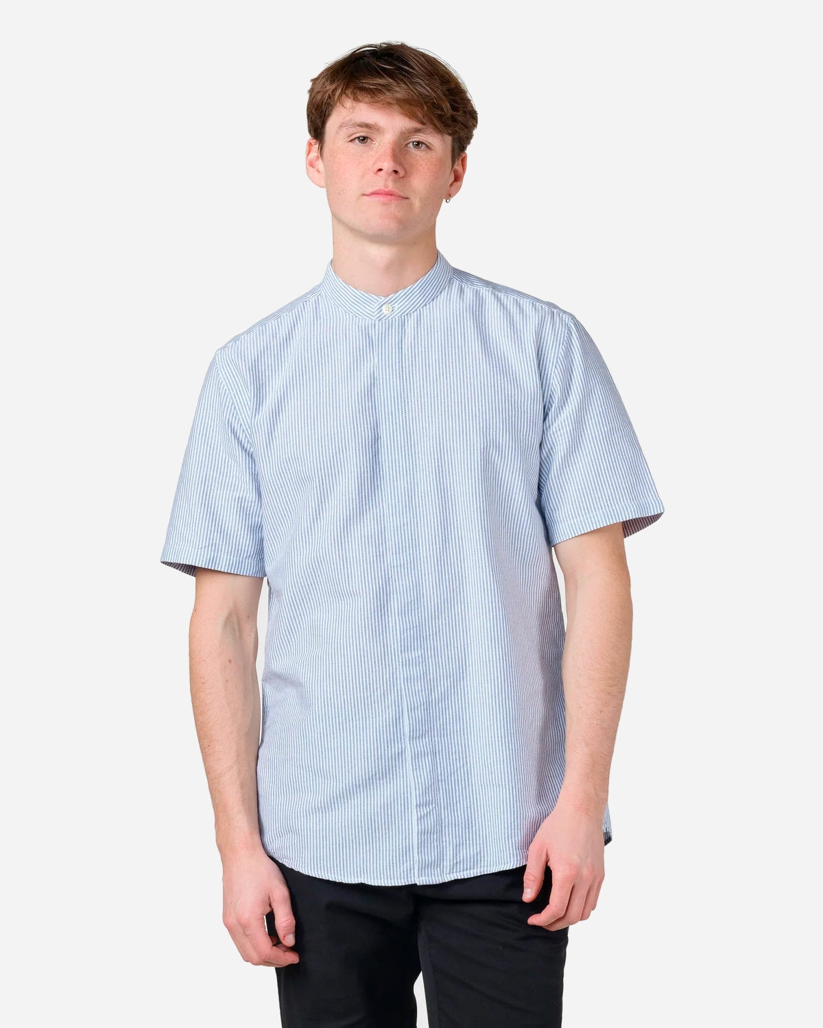 Max Striped Shirt - White/Navy