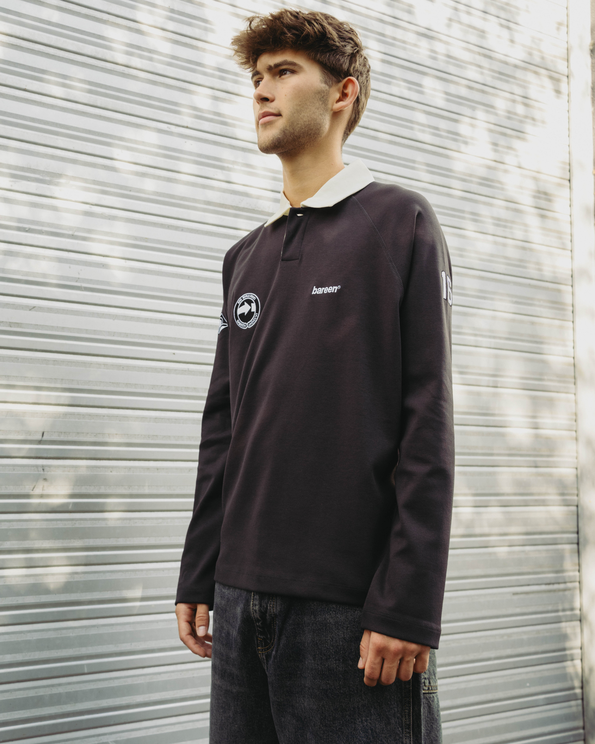 Oversized Polo Long Sleeve - Black