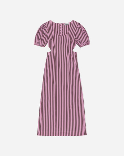 Stripe Cotton Cutout Dress - Bonbon