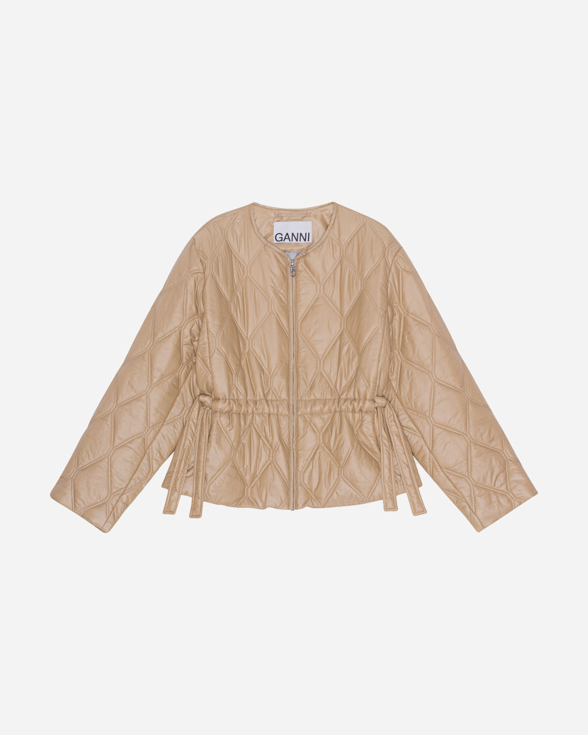 Shiny Quilt Jacket - Tanin