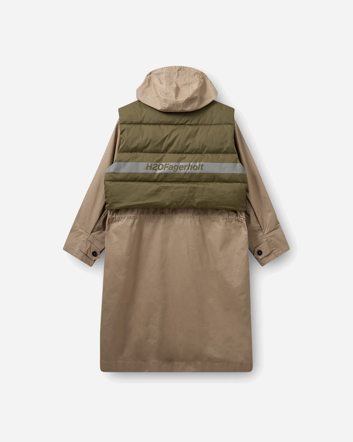Sherlock Coat - Sand/Dark Green Moss