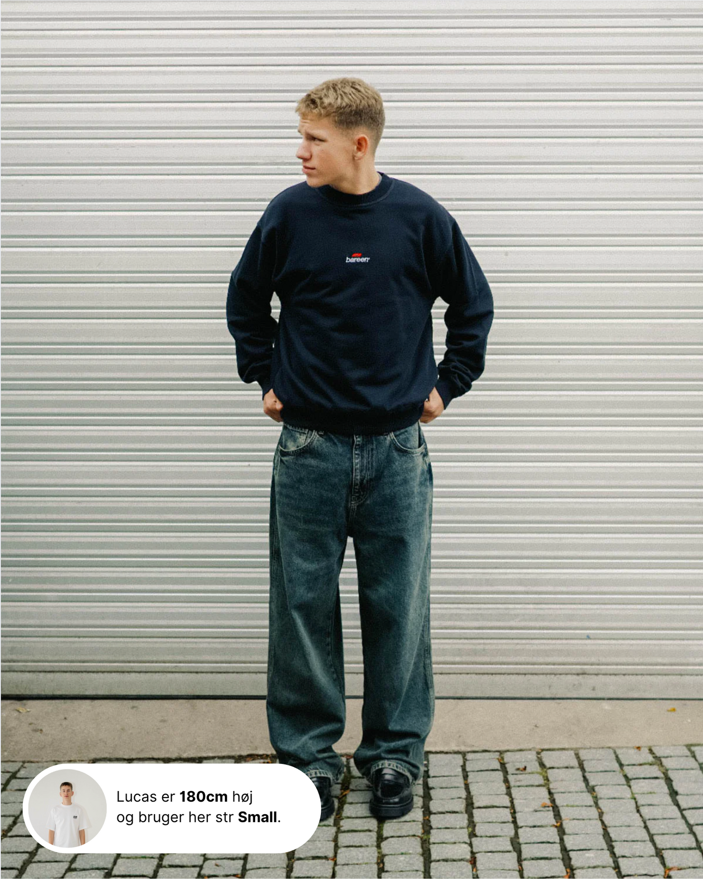 Oversized Crewneck Men Logo 3.0 - Black