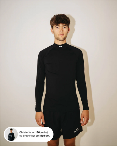 Men's Mock Neck Base Layer - Black Onyx