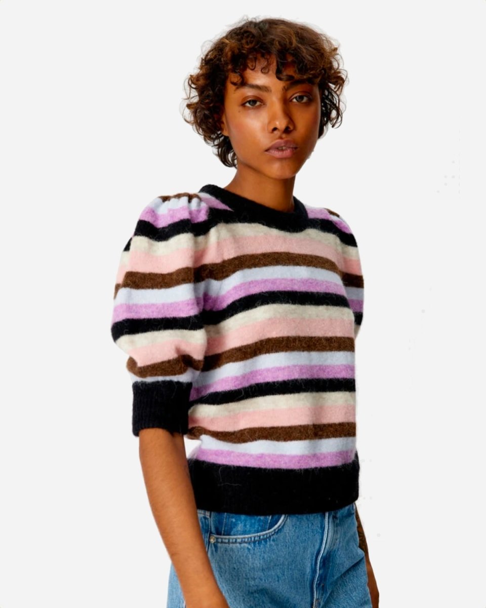 Alpha SS Multi Striped Pullover - Xenon Multi - Munk Store