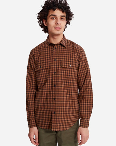 Avenir Flannel Check Shirt - Khaki - Munk Store