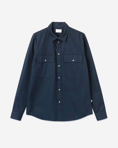 Avenir Twill Shirt - Navy - Munk Store
