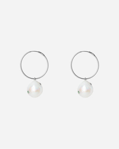 Baroque Pearl Earring - Silver - Munk Store