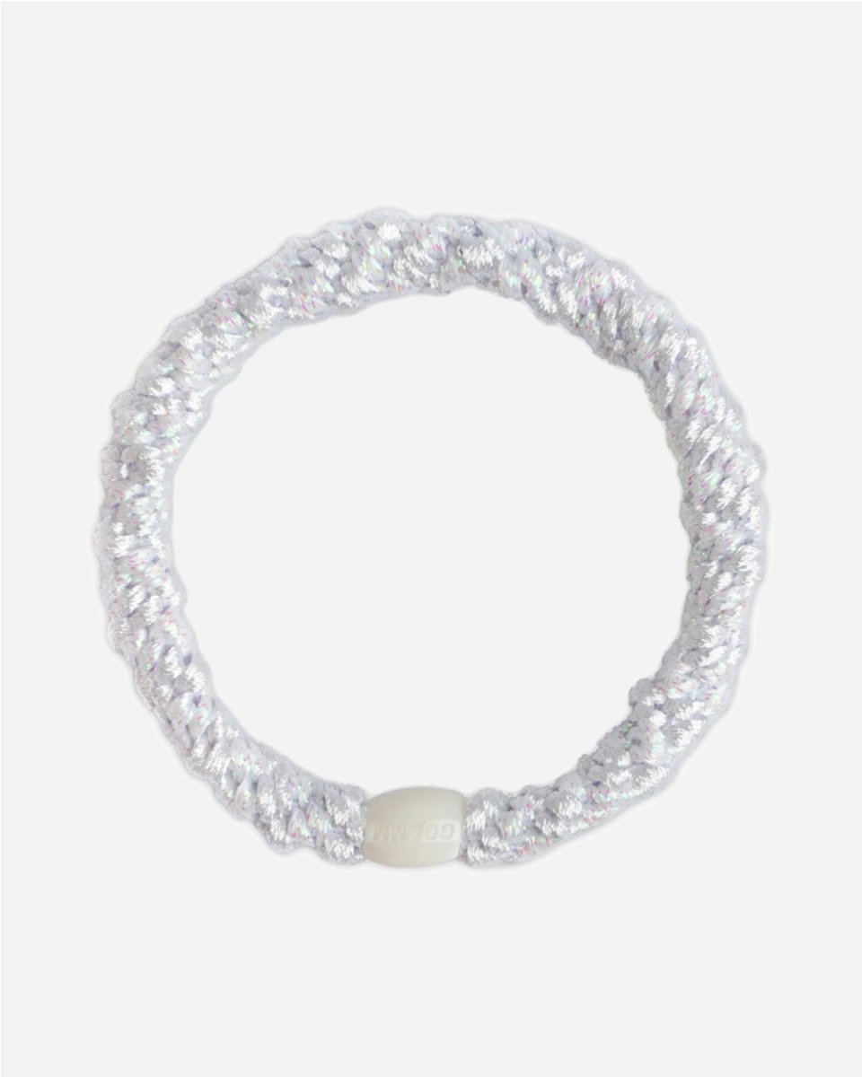 Basic Elastic - White Glitter - Munk Store