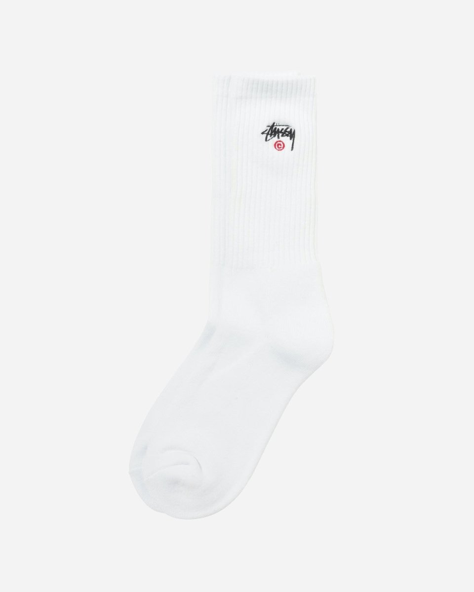 Basic Logo Crew Socks - White - Munk Store