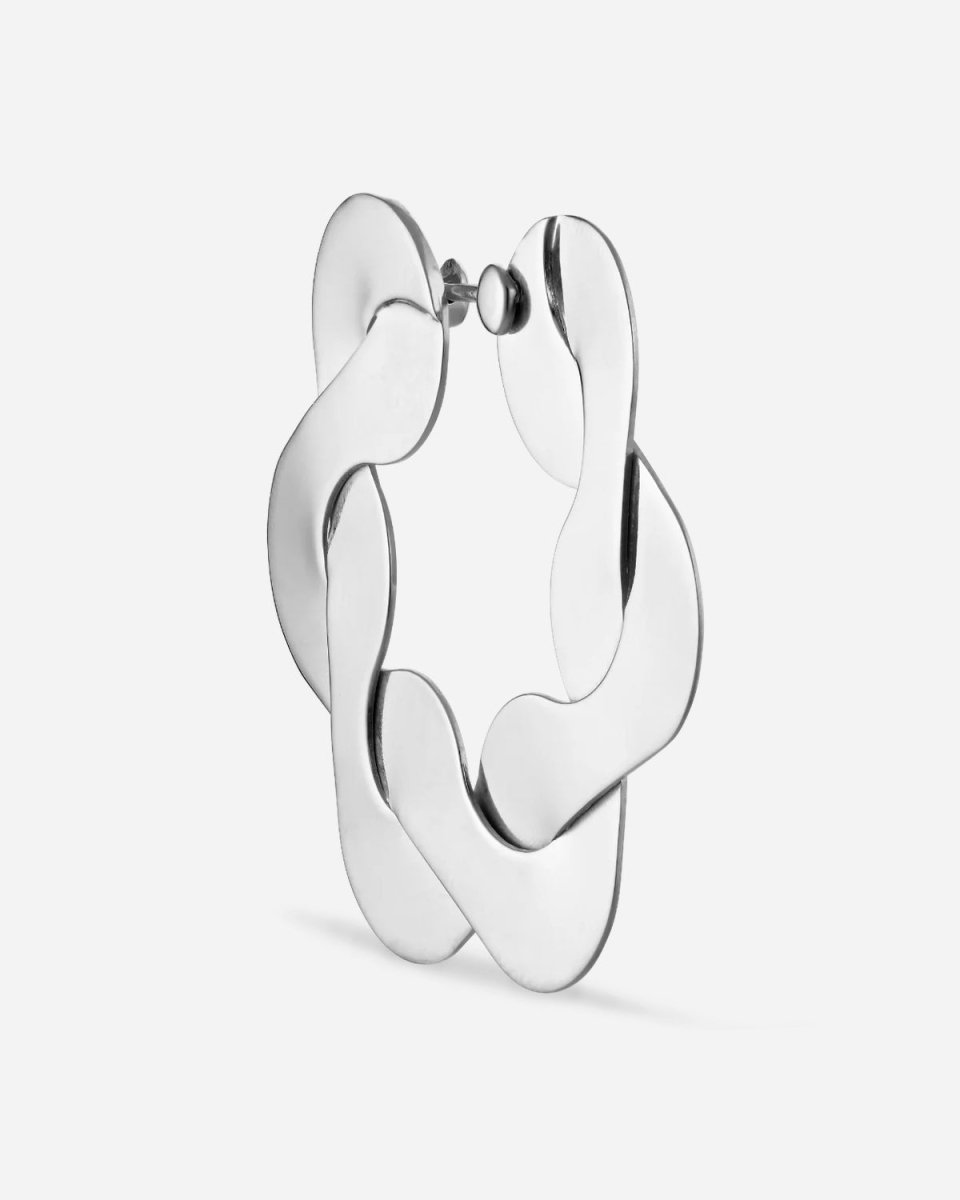 Big Wavy Hoop - Silver - Munk Store