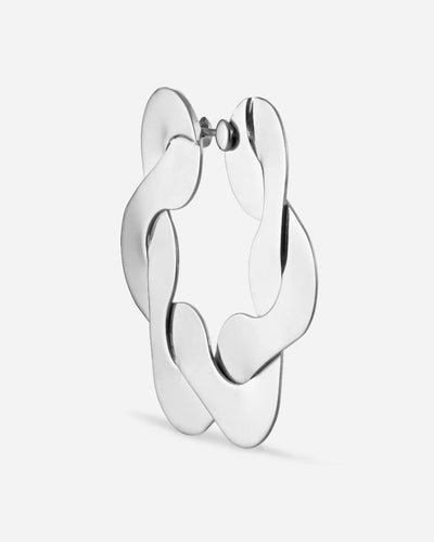 Big Wavy Hoop - Silver - Munk Store