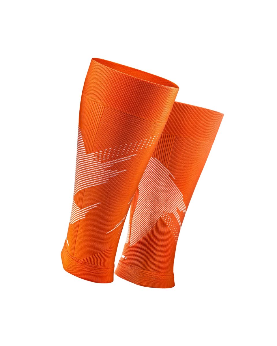 Blaze Compression Calf Sleeve - Orange/White - Munk Store