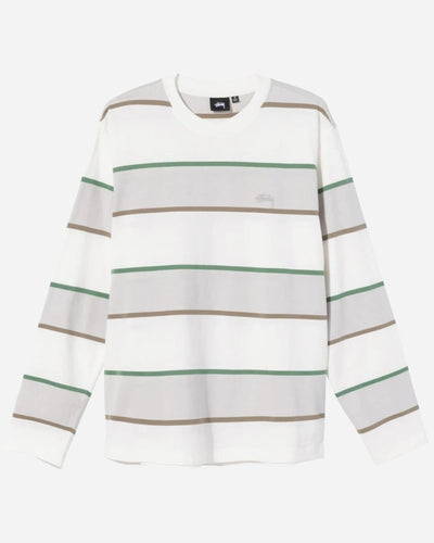 Bold Stripe LS Crew - Bone - Munk Store