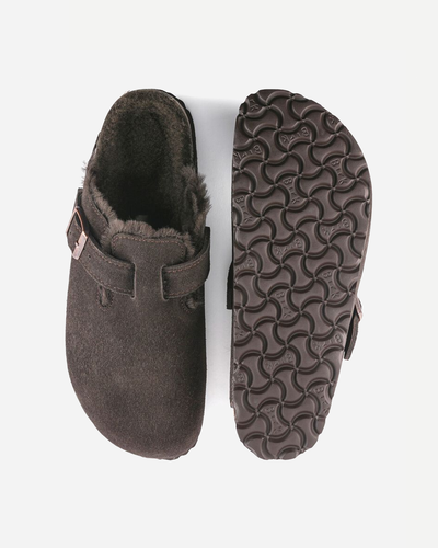 Boston Shearling Suede Leather/Fur Regular - Mocca