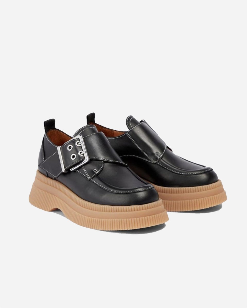 Calf Leather Creepers Monk - Black - Munk Store