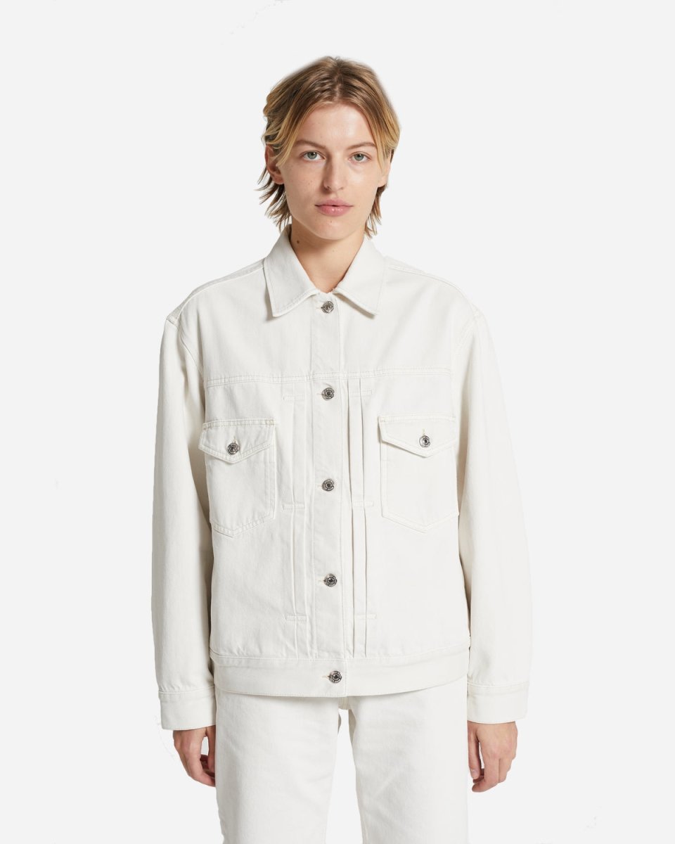 Carrie Rigid Denim Jacket - Off White - Munk Store