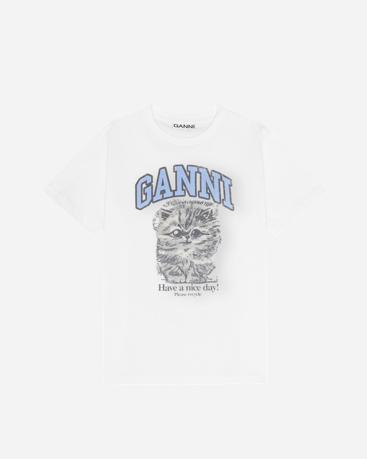 Basic Jersey Kitty Margot Relaxed T-shirt - Bright White