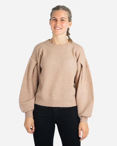 Drop Shoulder Knit - Beige - Munk Store