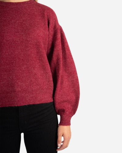 Drop Shoulder Knit - Red Wine - Munk Store