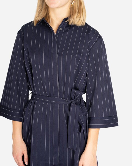 Ellis shirt dress - Blue Stripe - Munk Store