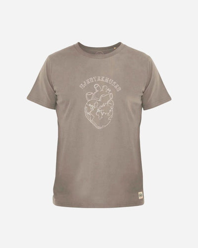 ELSK HJERTEKNUSER BRUSHED T-SHIRT - SMOKEY OLIVE - Munk Store