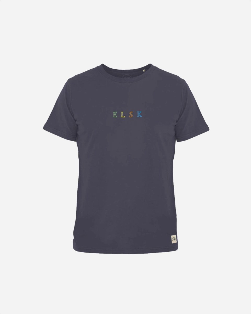 ELSK® PURE STROKE EMB BRUSHED T-SHIRT - DARK NAVY - Munk Store