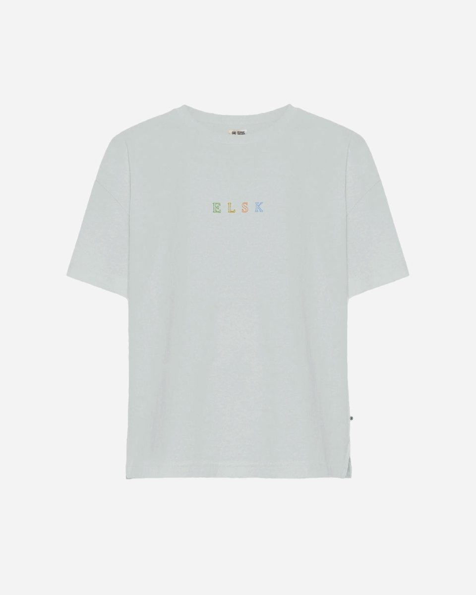 ELSK® PURE STROKE EMB THILDA TUNG TEE - SEA GREY - Munk Store