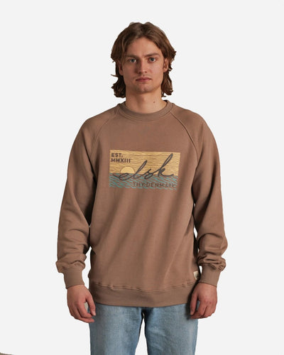 ELSK® SUNSIGN22 TVÆRS MEN'S CREWNECK - TAUPE BROWN - Munk Store