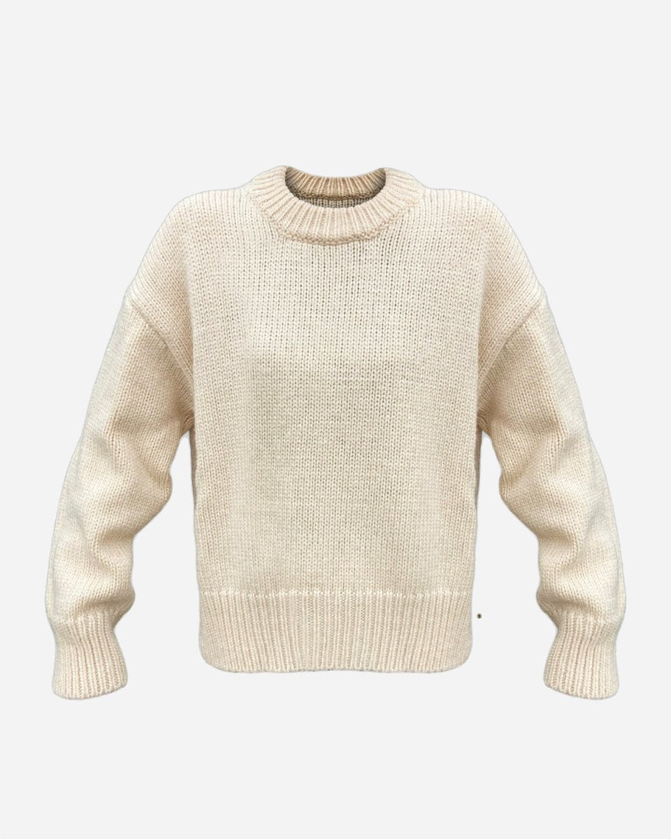 ELSK® VORUP KNITTED CREW NECK - SAND MELANGE - Munk Store