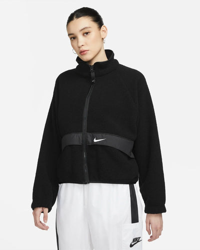 Essential Women's Sherpa Jacket - Black - Munk Store