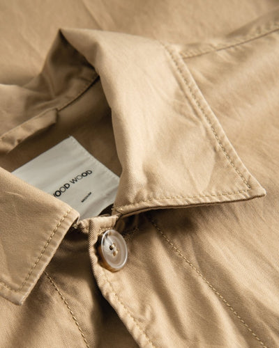 Fabian twill overshirt - Khaki - Munk Store