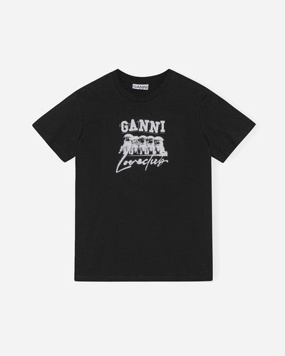 Thin Jersey Puppy Love Relaxed T-shirt - Black