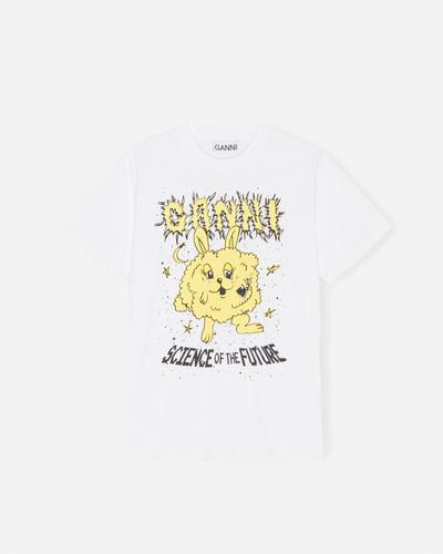 Basic Jersey Yellow Bunny Relaxed T-shirt - Bright White